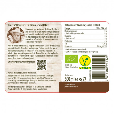 Jus Breuss Détox Bio*