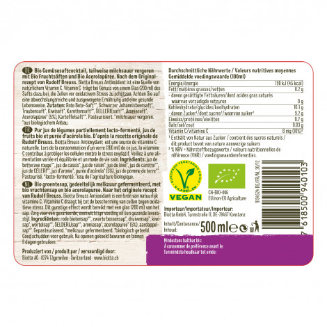 Jus Breuss Antioxydant Bio*