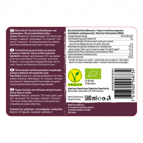 Jus de Pruneaux Bio*