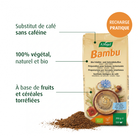 Bambu®Substitut de Café Sans Caféine*Sachet Recharge 200gr