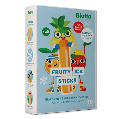 Fruity Ice Sticks Bio* – Glaces aux Fruits à Congeler (10x40ml)