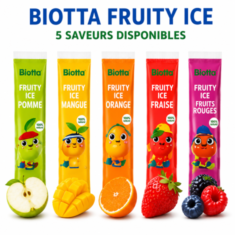 biotta, fruity ice sticks, glace bio, glace vegan, glace aux fruits, bâtonnet glacé, glace enfant,