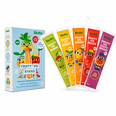 biotta, fruity ice sticks, glace bio, glace vegan, glace aux fruits, bâtonnet glacé, glace enfant,