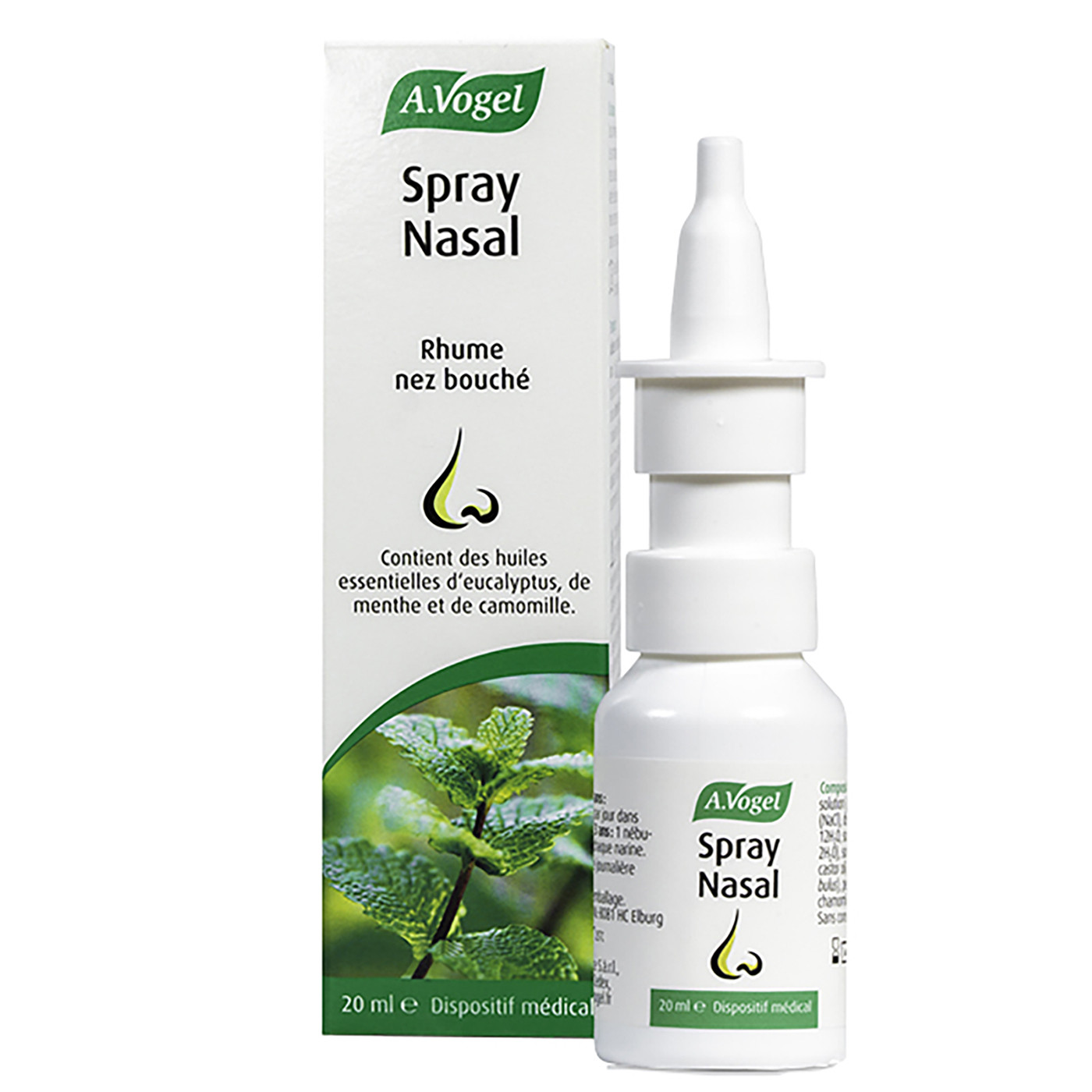 Spray Nasal Blanc Avec Des Comprimés Et Des Herbes Sur Fond Rose Comme  Traitement à Base De Plantes De La Congestion Du Nez