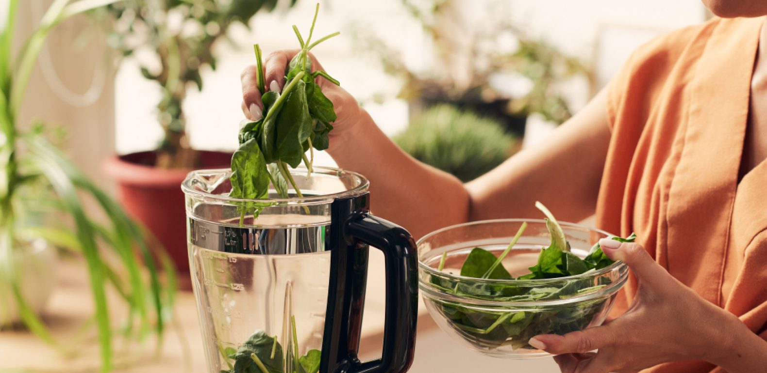 Préparation solution détox au mixeur