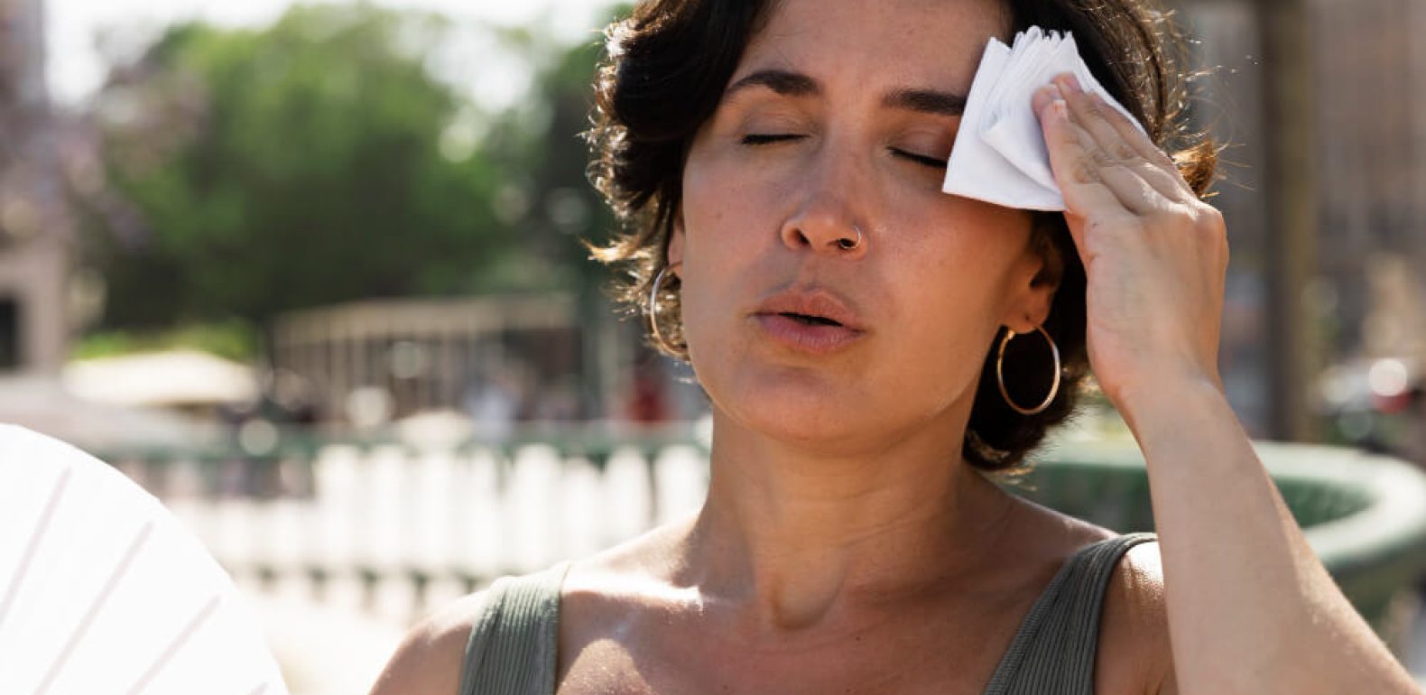 Femme en période de canicule